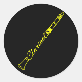 Sticker Rond Clarinet Marching Band Clarinetist Music Musicien