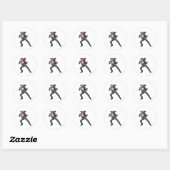 Sticker Rond Clark change en Superman (Feuille)