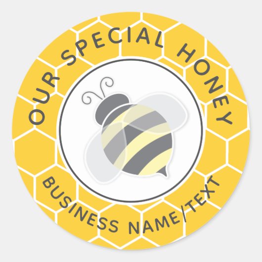 Sticker Rond Clas de Baby shower Eucalyptus aux abeilles mignon (Devant)