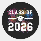 Sticker Rond Class Of 2026 Senior Year (Devant)