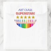 Sticker Rond Classe Art Superstar (Sac)