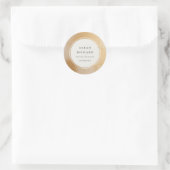 Sticker Rond Classé Artistique Beige Or Peinture Entreprise (Sac)