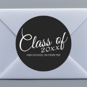 Sticker Rond Classe avec année personnalisée et lycée