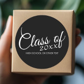 Sticker Rond Classe avec année personnalisée et lycée