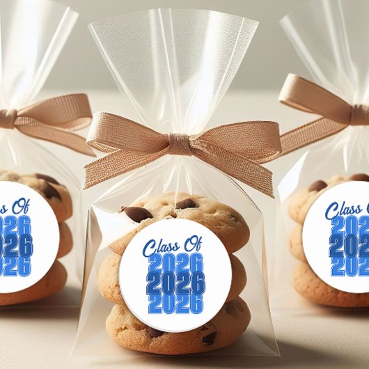 Sticker Rond Classe Bleue De Diplôme