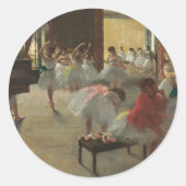Sticker Rond Classe Danse, Degas Art (Devant)