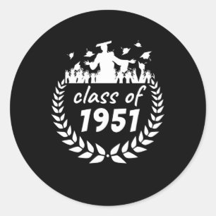 Sticker Rond classe de 1951 graduation ou conception de réunio