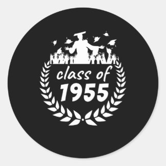 Sticker Rond classe de 1955 graduation ou conception de réunion