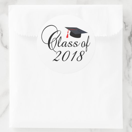 Sticker Rond Classe De 2018 (Sac)