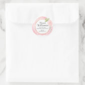 Sticker Rond Classe de 2019 Rose rose pâle Floral Graduation (Sac)