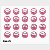 Sticker Rond Classe de 2021 Graduate Girly Pink Fun Graduation (Feuille)