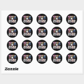 Sticker Rond Classe de 2022 Graduation (Feuille)