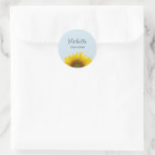 Sticker Rond Classe de 2024 Graduation Sunflower Blue (Sac)