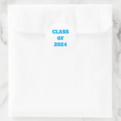 Sticker Rond Classe De 2024 Personnalisé Année Garçons Filles C (Sac)