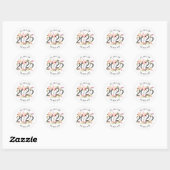 Sticker Rond Classe de 2025 Graduate Pink Floral Graduation (Feuille)
