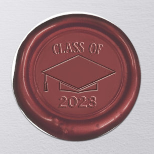 Sticker Rond Classe de bouchon de graduation de 2024 Sceau de c