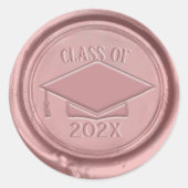 Sticker Rond Classe de capuchon rose Gold de joint de cire 202X (Devant)