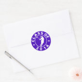 Sticker Rond Classe De Crosse Fille 2014 (Enveloppe)