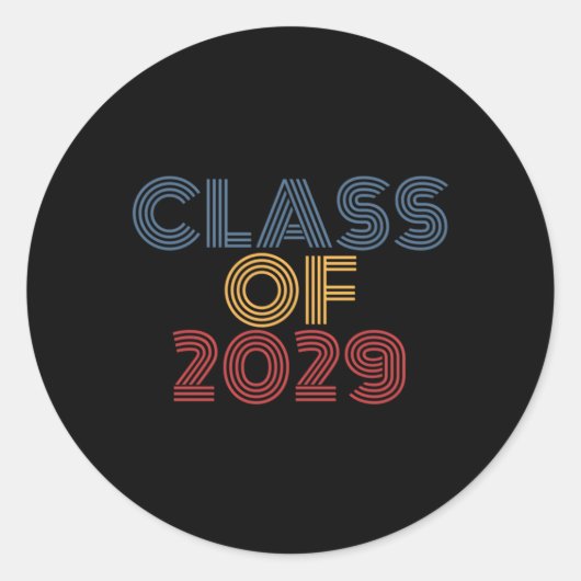 Sticker Rond Classe De Diplôme 2029 (Devant)