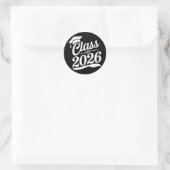 Sticker Rond Classe De Diplômés De 2026 Fier (Sac)