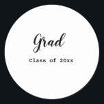 Sticker Rond Classe de fin d'études de 2023 félicitations ajout<br><div class="desc">Conception</div>