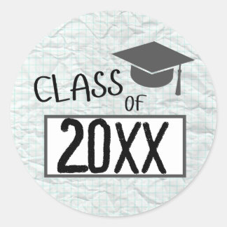 Sticker Rond Classe de fin d'études de 2025