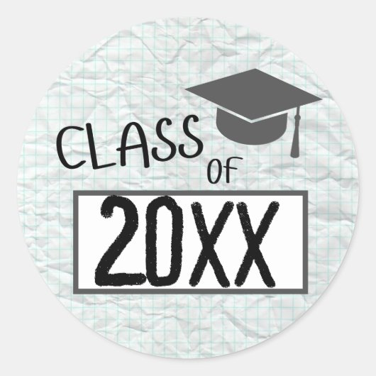 Sticker Rond Classe de fin d'études de 2025 (Devant)