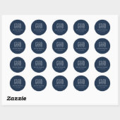 Sticker Rond Classe de fin d'études de 2025 Bleu (Feuille)
