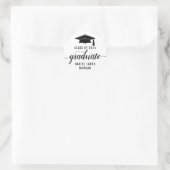 Sticker Rond Classe De Graduation Personnalisée De 2024 (Sac)
