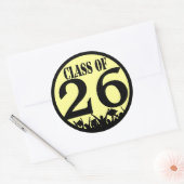 Sticker Rond Classe de grandeurs Silhouette Jetant des grappes  (Enveloppe)