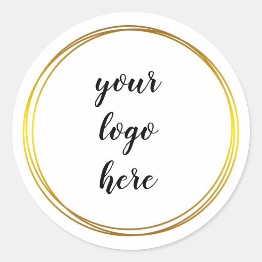 Sticker Rond Classe de logo personnalisé Parties scintillant de (Devant)