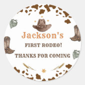 Sticker Rond Classe de Merci d'anniversaire d'Halloween occiden (Devant)