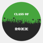 Sticker Rond Classe de n'importe quelle couleur de l'école (Devant)