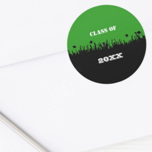 Sticker Rond Classe de n'importe quelle couleur de l'école