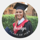 Sticker Rond Classe de photos de fin d'études de 2025 (Devant)