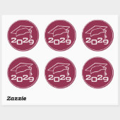Sticker Rond Classe de plafond Année Maroon (Feuille)