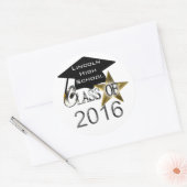 Sticker Rond Classe Des Phoques De Graduation 2016 (Enveloppe)