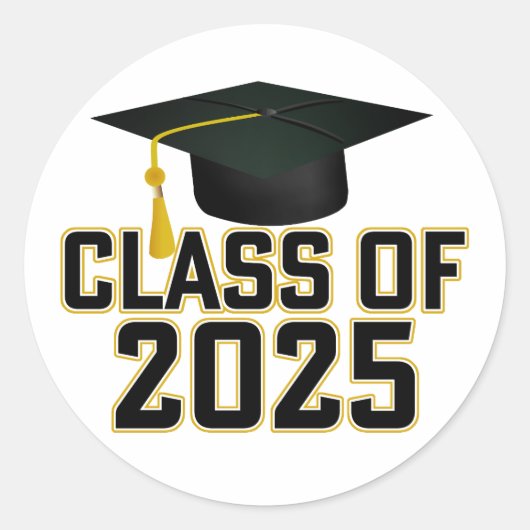 Sticker Rond Classe d'or Letterman de 2025 (Devant)