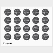 Sticker Rond Classe Enseignants Chalkboard Design Idée cadeau (Feuille)