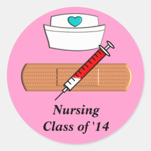 Sticker Rond Classe étudiante en soins infirmiers de 2014 Stick