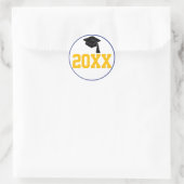 Sticker Rond Classe marine et or de 2024 (Sac)