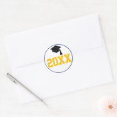 Sticker Rond Classe marine et or de 2024 (Enveloppe)