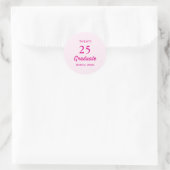 Sticker Rond Classe minimal Elegant Pink de 2025 (Sac)