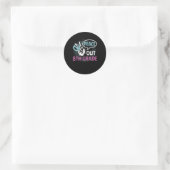Sticker Rond Classe Peace Out 8e (Sac)