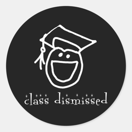 Sticker Rond Classe Produits de Graduation Rejetés (Devant)