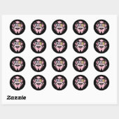 Sticker Rond Classe Supérieure De 2025 Pink Coquette Bow (Feuille)