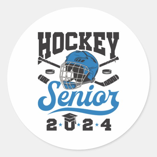 Sticker Rond Classe supérieure de hockey de 2024 (Devant)