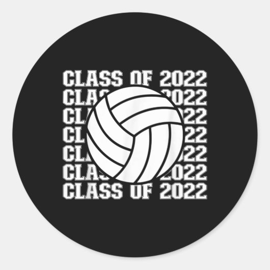 Sticker Rond Classe supérieure de volley-ball (Devant)