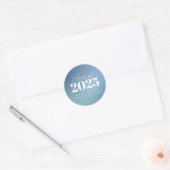 Sticker Rond Classe tendance de 2024 Blue Gradient Graduation (Enveloppe)