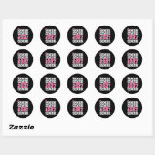 Sticker Rond Classe Terminale 2027 Coquette Rose (Feuille)